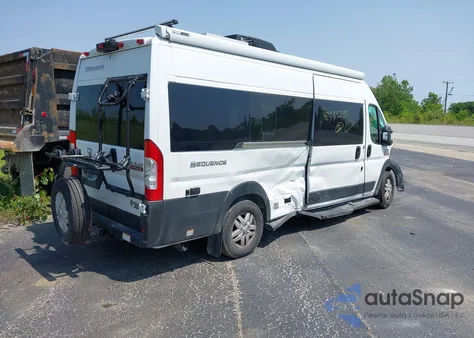 2021 Ram Promaster 3500 Window Van High Roof 159 Wb Ext из США, поврежденный, VIN 3C6MRVUG6ME542798
